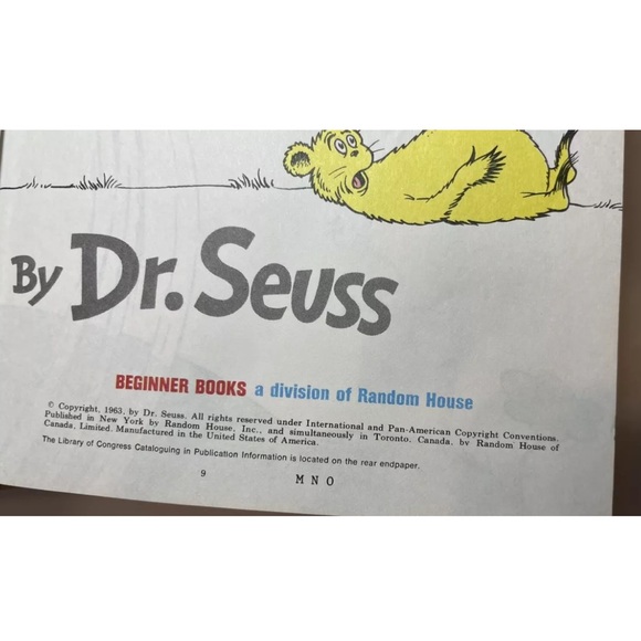 Vintage 1963 1st Print HOP ON POP by Dr. Seuss Beginner Book MNO Hard Cover - Picture 3 of 6